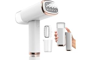 QUALITY PARK Ferro da Stiro Verticale, 1000W Stiratrice Verticale Portatile, Serbatoio dell'acqua Rimovibile 150ml, Riscaldamento Rapido 20s, Rimozione Rapida, Compatto e Portatile per Casa, Ufficio, Viaggio