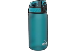 ‎ION8 Ion8 Kinder Trinkflasche, 350ml, Auslaufsicher, Einhandöffnung, Sichere Verriegelung, Spülmaschinenfest, BPA-frei, Tragegriff, Klappdeckel, Leicht zu Reinigen, Klimaneutral