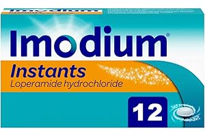 Imodium Instants (1 x 12 Tablets) Loperamide Dissolving Tablets for On-the-Go Diarrhoea Relief, Treats Short-Term and IBS Diarrhoea, Helps Restore Your Natural Rhythm, For Adults and Children Aged 12+