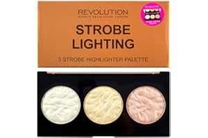 XX REVOLUTION MAKEUP REVOLUTION Strobe Lighting Palette - Highlighter mit 3 Nuancen für Glow und Contouring - vegan, glutenfrei und tierversuchsfrei - 11 g