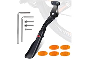 ANDIMEI Cavalletto Bici MTB per 24 26 27.5 29 - Cavalletto per Fat Bicicletta Elettrica 18mm 40mm Mountain Bike, Rinforzato Cavalletto Laterale per Ebike, BMX, Specialized Bike, Carico Massimo 35Kg