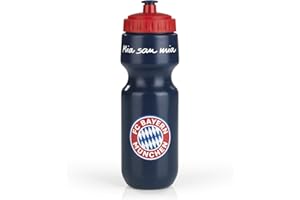 FC Bayern München Borraccia da 0,65 litri, articolo per fan della Mia San Mia, FC FC FC (blu/rosso, 650 ml)