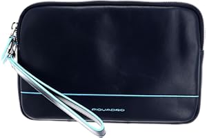 PIQUADRO Astuccio in Pelle con Cerniera E Laccio Laterale, Borsa con Manico Lungo Uomo, Taglia Unica