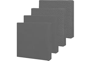 Easy-Going Waterproof Patio Cushion Covers ONLY Cover 27x25x5 inch 4 Pack Replacement Non-Slip Outdoor Seat Cushion Slipcover with Zipper. Dark Gray