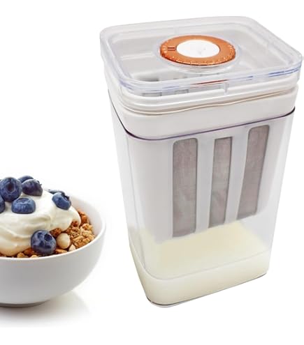 Griechischer Joghurtsieb Mit Deckel - 1100ml Molkeabscheider Mit Filtertuch