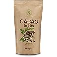 Cacao Butter - 1kg / 1000g - Theobroma Cacao - Raw Cocoa for Cooking and Beauty Care - Cold Pressed - Unrefined Cocoa Butter - Raw Chocolate - Edible Cocoa Butter