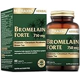 Nutraxin Bromelain Forte 750 MG 60 Tablet - Probiyotik ve Krom İ&ccedil;eren Takviye, TYCRD4SMZN172009983994479