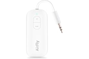 Twelve South AirFly Duo | Wireless transmitter with audio sharing for up to 2 AirPods /wireless headphones to any audio jack for airplane, car, gym or home use