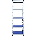 Mil-Nil Boltless Prime CRC Sheet 72x24x18 Inch Multipurpose Storage Business and Industrial Rack with 5 Shelves 22 Gauge (Blue)