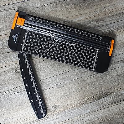YOFAPA Massicot A4 30 cm Lame Titane Papier Guillotine de Papier Petit Trimmer Massicot Motif pour Coupon Craft papier photo Noir