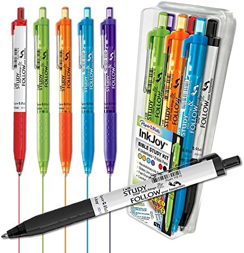 Paper Mate Ink Joy Bible Study No Bleed Underliner Pen 6 Pc Set by G T Luscombe