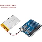 MakerHawk Raspberry Pi Battery-Pack, Raspi UPS HAT Board (Raspberry Pi-Battery) with 4 LED Power-Indicator and 2600mAh Lithium Battery for Raspberry Pi 3B+/2B+ Module B