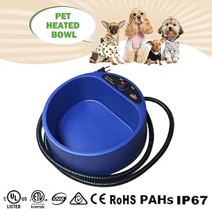 PETSOLON Beheizter Wassernapf 3 Liter Für Hunde & Katzen – Konstante 39°C, Bissfest, Für Innen & Außen