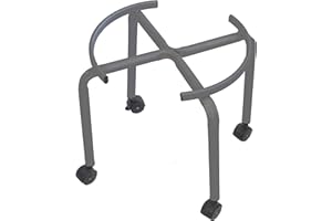Tecnokit Soporte de trípode para barril de aceite, estructura de acero, color aluminio, para barriles de aceite de 50 litros (50 l alto con ruedas)