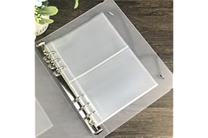 Donkivvy 10 Stück A5 Binderhüllen aus Kunststoff, gelocht, A5 1P 2P 4P Fotoalbum Binder Nachfüllkarten Fotokarte
