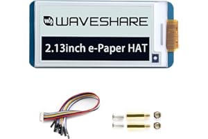 Waveshare Rozdzielczość 250 x 122, 2,13 cala, wyświetlacz e-papierowy, HAT, ekran E-Ink, moduł LCD, interfejs SPI z wbudowanym kontrolerem do Raspberry Pi 2B 3B 3B+ 4B Zero W/Ardui/STM32/Jetson Nano