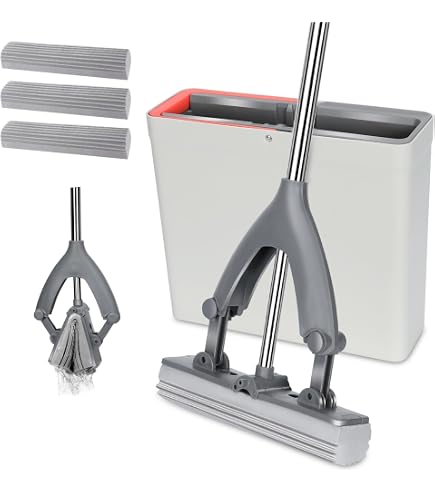 Mini Foldable Desktop Mop 3-Pack - Self-Squeeze Cleaning Tool For Small Spaces