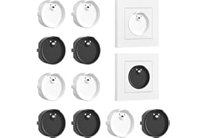 LLMtn 10 Stück F-Typ-Steckdosen(5 schwarz, 5 weiß), Silikondose, dekorative Abdeckung, Staubschutzhülle, Steckdosen Dekorabdeckungen, Staubschutzabdeckungen, Schutzvorrichtungen