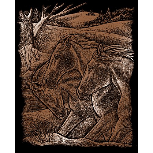 Royal & Langnickel Copper Engraving Art A4 Size Horse Trio Designed Painting Set