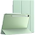 JETech Case for Samsung Galaxy Tab S10 FE / S9 FE 10.9-Inch, Slim Translucent Back Tri-Fold Stand Protective Tablet Cover, Support S Pen Charging, Auto Wake/Sleep (Mint)