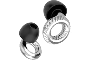 NAILGELER Ohrstöpsel zum Schlafen, 4 Größen Geräuschreduzierende Ohrstöpsel, Geringe Geräuschreduzierung, Gehörschutz Ohrenstöpsel, Weicher Ohrstöpsel zum Schlafen, Geeignet für Schlaf (Silber+Schwarz)