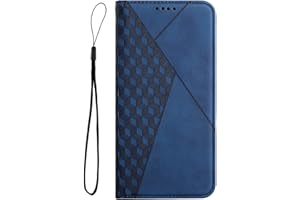 EVERAINY-EU Everainy Cover Compatibile per Xiaomi Redmi Note 11S/Note 11(6.43") Silicone Pelle Libro con Corda Bumper Motivo Flip Portafoglio Case Antiurto Resistente Magnetica Protettiva Custodia (Blu 1)