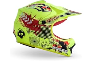 ARMOR HELMETS® AKC-49 „Black“ · Kinder Cross-Helm · Motorrad-Helm MX Cross-Helm MTB BMX Cross-Bike Downhill Off-Road Enduro-Helm Moto-Cross · DOT Schnellverschluss Tasche XS–XL (51-60cm)