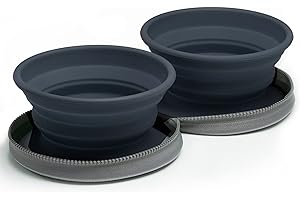 Colapz 2 x Faltbare Hundenäpfe mit Reise-Etui – Tragbarer Wassernapf & Futternapf für Hunde & Katzen, Silikon, Spülmaschinenfest, Camping & Outdoor