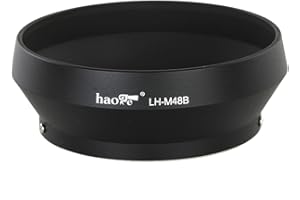Haoge LH-M48B - Parasol de Objetivo para Olympus M.ZUIKO Digital 17 mm F1.8 1:1.8 (Repuesto de Lente Olympus LH-48B) Color Negro
