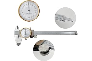 LYFJXX Dial Calipers 0-6" Range with 0.001" High Precision Industry Stainless Steel Vernier Caliper Shockproof Metric Measuring Tool