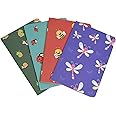 Papboo A5 Handy, Easy to Carry Unruled, Plain, Cute Creatures notebooks for Everyone Set of 4 for doodling, Writing, Notes, Notebooks - Matte Finished - Journal Diary Gift.(60 * 4=240 80 GSM Pages)
