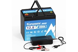 FLLYROWER 12V 40AH Lifepo4 Batterie mit Klasse A Zellen und BMS für Trolling Motor Solar RV Camping Support Serie und Parallel