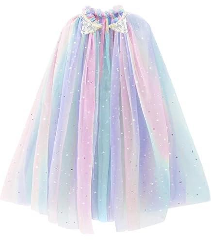Cape - ZGEER - Châle de princesse coloré - Polyester - Tulle - Douce et Cape - ZGEER - Châle de princesse coloré - Polyester - Tulle - Douce et