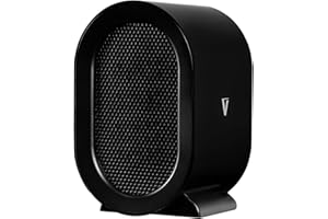 HOTSNAP VORTEX AIR Radiance Electric Low Energy Space Heater in Black Graphite - Silent Mini Heating Fan with Carry Handle - Adjustable Portable Room Warming Device