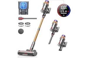 HONITURE Aspiradora sin Cable, 550W/45kPa Aspiradora Escoba sin Cable Potente hasta 60 mins, X7 Aspirador Vertical con Pantalla Táctil, Aspirador Inalámbrico Antienredo para Suelo/Alfombra