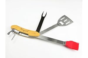 Jim Beam Klappbares Grillbesteck-Set/5-teilig