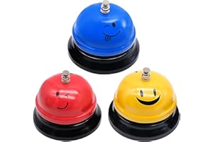 MEIYAXINWIN 3 Pcs Call Bells, Desk Service Bells, Stainless Steel Counter Bell for Kitchens, Restaurants, Bars, Schools, and Pet Training