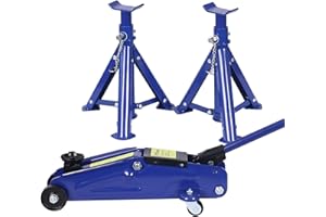 WilTec XPOtool Voiture Cric et 2 Chandelles Force de Levage Max. 2t Supports rabattables Hauteur Travail Ajustable