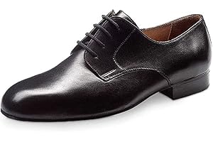 Werner Kern Hombres Zapatos de Baile 28010 - Cuero Negro - 2 cm Standard - [Ancho] - 2 cm Ballroom