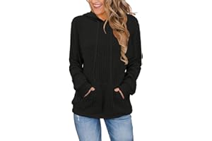 DUOEASE Sudadera Mujer con Bolsillo Manga Fashion Larga Sudaderas Mujer con Capucha Otono Invierno Hoodie