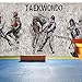 Produktbild Weaeo Freies Verschiffen   Kundenspezifisches Taekwondo-Turnhalle-Verpacken-Hintergrund-Kampfkunst-Pavillion-Hintergrund-Dekorative Wand-Wandwandbild Tapete 3D-350X250Cm