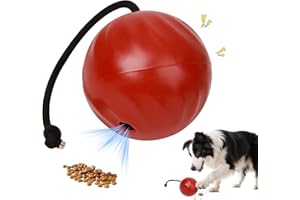 Pet Prime Jouet pour Chien avec Corde - Balle de Nourriture à Libération Lente, Balle Sonore Interactive à 3 Niveaux de Difficulté, pour Stimulation Mentale et Jeu en Solitaire