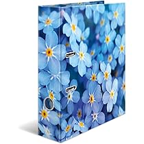 goldbuch 33 155 Ordner Schmetterlingsgarten, Aktenordner 28,5 x 32 x 8 cm, Einband aus Kunstdruck, Hebelmechanik aus Metall, Schmetterlinge, Aktenmappe für Mädchen und Jungen, Stehordner Blau Weiß
