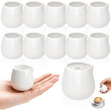 Dbvnnsy Pichet Crémier Café Double Échelle 180 Ml Verre Borosilicate – Poignée Bois, Bec Verseur V, Pour Espresso, Mousse Lait & Sauces