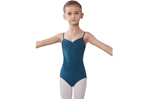 HIPPOSEUS Ragazze Body da Danza Bambina Senza Manica Cinghie di Spaghetti Body da Balletto Ginnastica Bodysuit, JL06+LYSL02