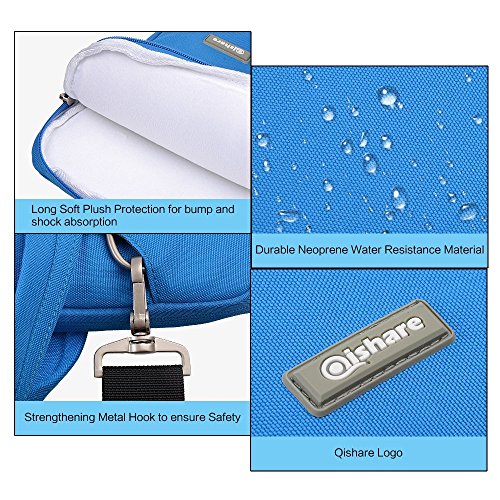 Qishare 13 3-14 Zoll Multifunktions-Polyester-Gewebe-wasserdichter Laptop-Schulter-Beutel  justierbarer Schultergurt u  Unterdr  ckbarer Handgriff  be