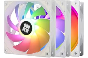 Thermalright TL-C12CW-S X3 120 mm CPU PWM ARGB-fläkt, 1 550 U/min tyst kylning, vit CPU-fläkt 3-pack, kan kopla upp sig med c