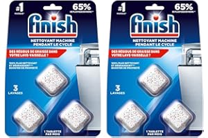 FINISH Blister 3 Tablettes Entretien Lave-vaisselle Pendant le Cycle - Lot de 2