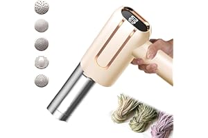 MOCOLI Machine à PâTes, 40w Machine A Pate éLectrique 4000 Mah Machine A Pates Fraiche Portable Presse à PâTes Avec 5 Modes Pour La Maison Le Camping En Plein Air Le Restaurant