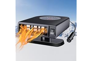 BSWL Portable Car Heaters that Plug Into Cigarette, 12V heater for Campervan 2 in 1 120W Car Demister Fast Heating/Cooling Automobile 12V Car Heaters for Winter for all Car Gift